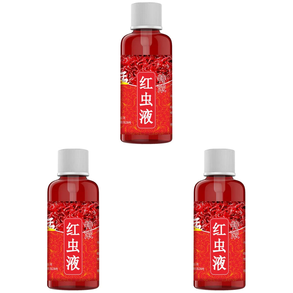 60ML Liquid Blood Worm Scent Fish Attractant Concentrated Red Worm Liquid Fish Bait Additive Perch Catfish Fishing Accessories