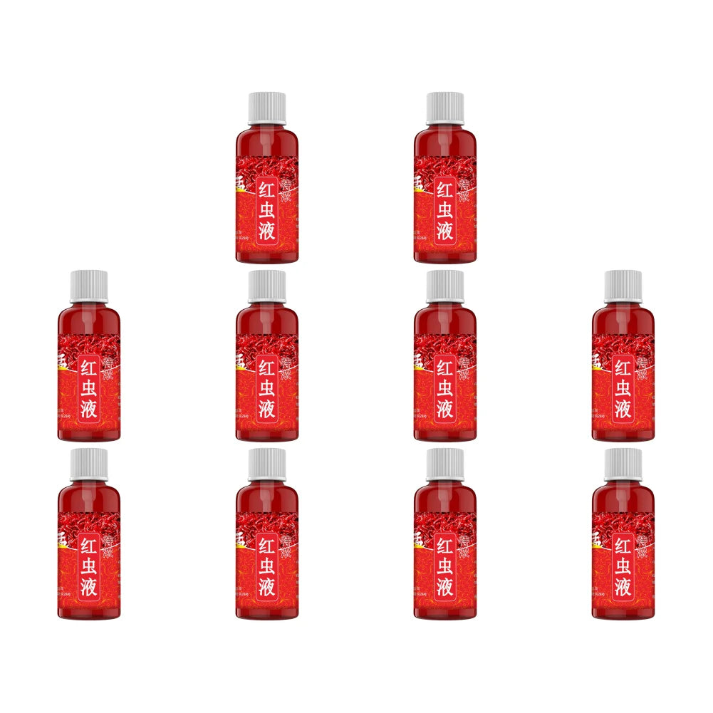 60ML Liquid Blood Worm Scent Fish Attractant Concentrated Red Worm Liquid Fish Bait Additive Perch Catfish Fishing Accessories