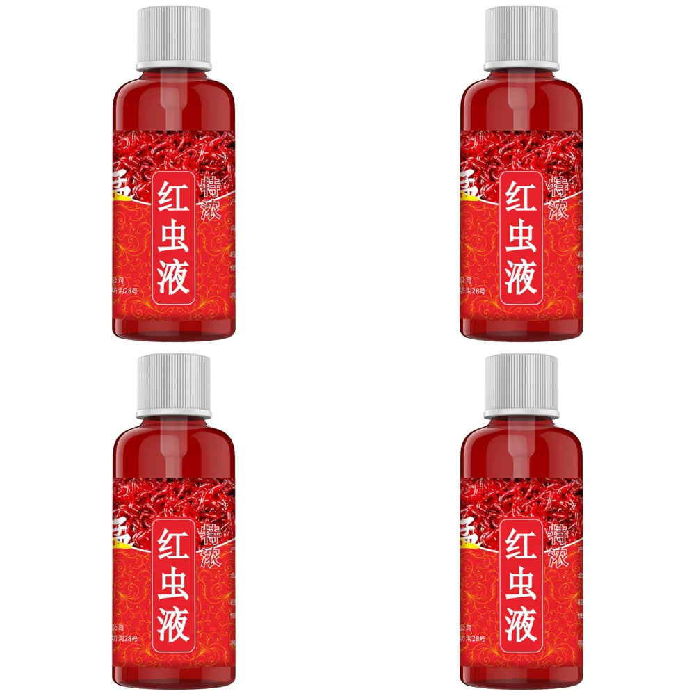 60ML Liquid Blood Worm Scent Fish Attractant Concentrated Red Worm Liquid Fish Bait Additive Perch Catfish Fishing Accessories
