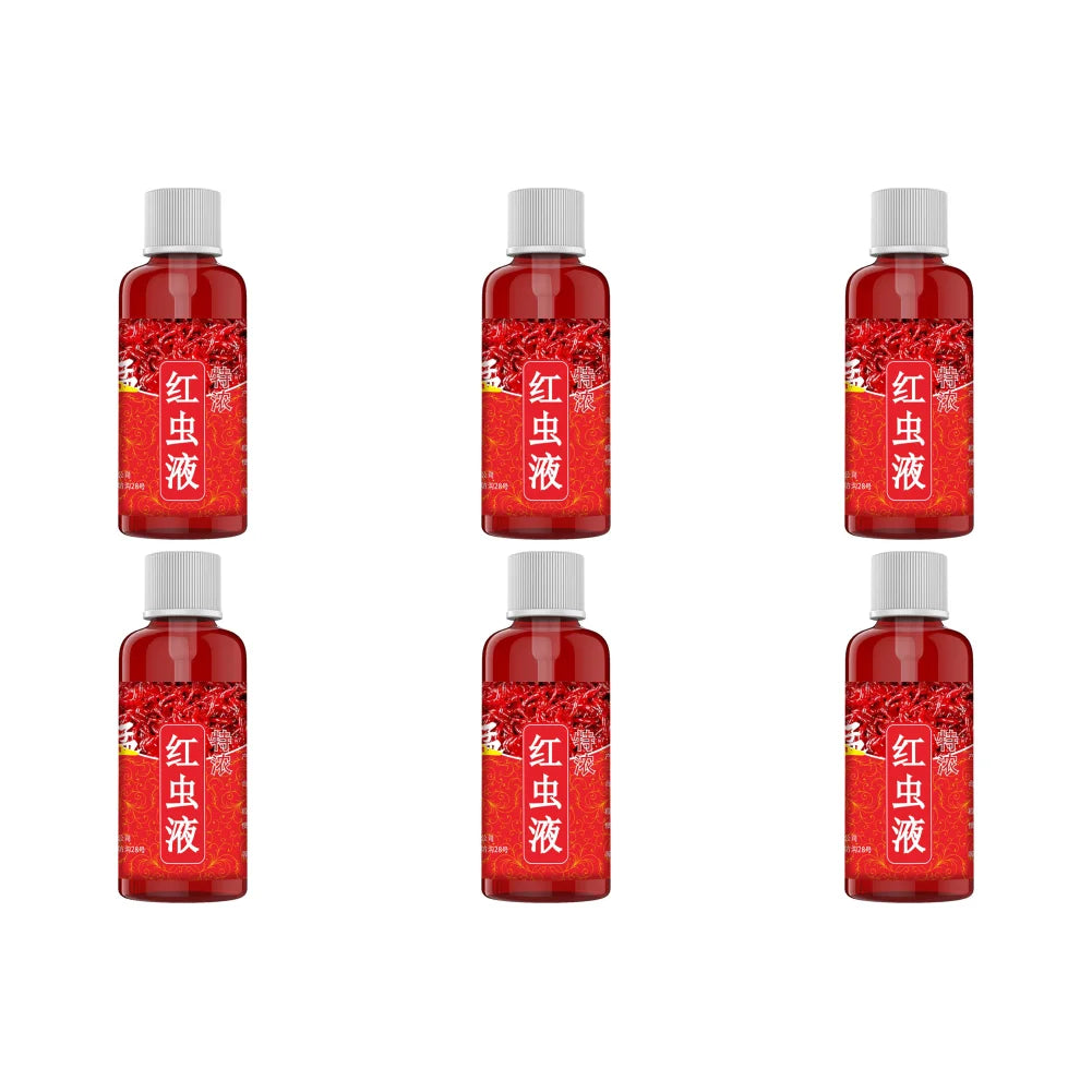60ML Liquid Blood Worm Scent Fish Attractant Concentrated Red Worm Liquid Fish Bait Additive Perch Catfish Fishing Accessories