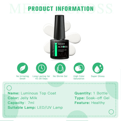 Vernis à ongles gel UV phosphorescent – ​​MEET ACROSS 7 ml