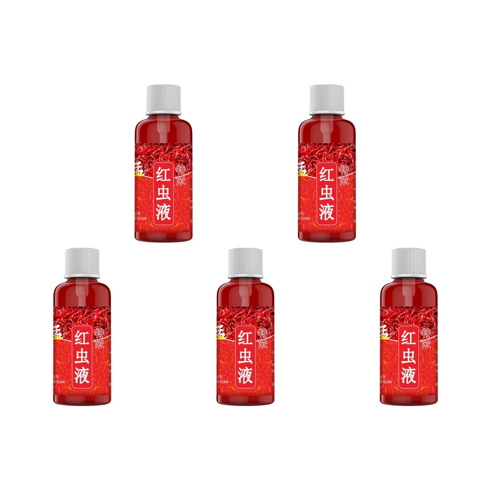 60ML Liquid Blood Worm Scent Fish Attractant Concentrated Red Worm Liquid Fish Bait Additive Perch Catfish Fishing Accessories