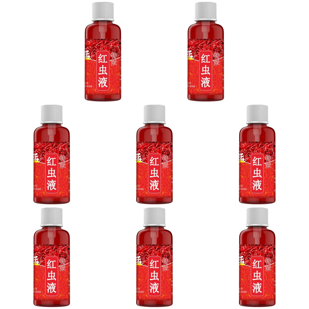 60ML Liquid Blood Worm Scent Fish Attractant Concentrated Red Worm Liquid Fish Bait Additive Perch Catfish Fishing Accessories